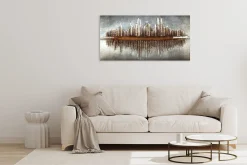Holzbild 3D 'Skycraper Silhouette' 120x60x7cm