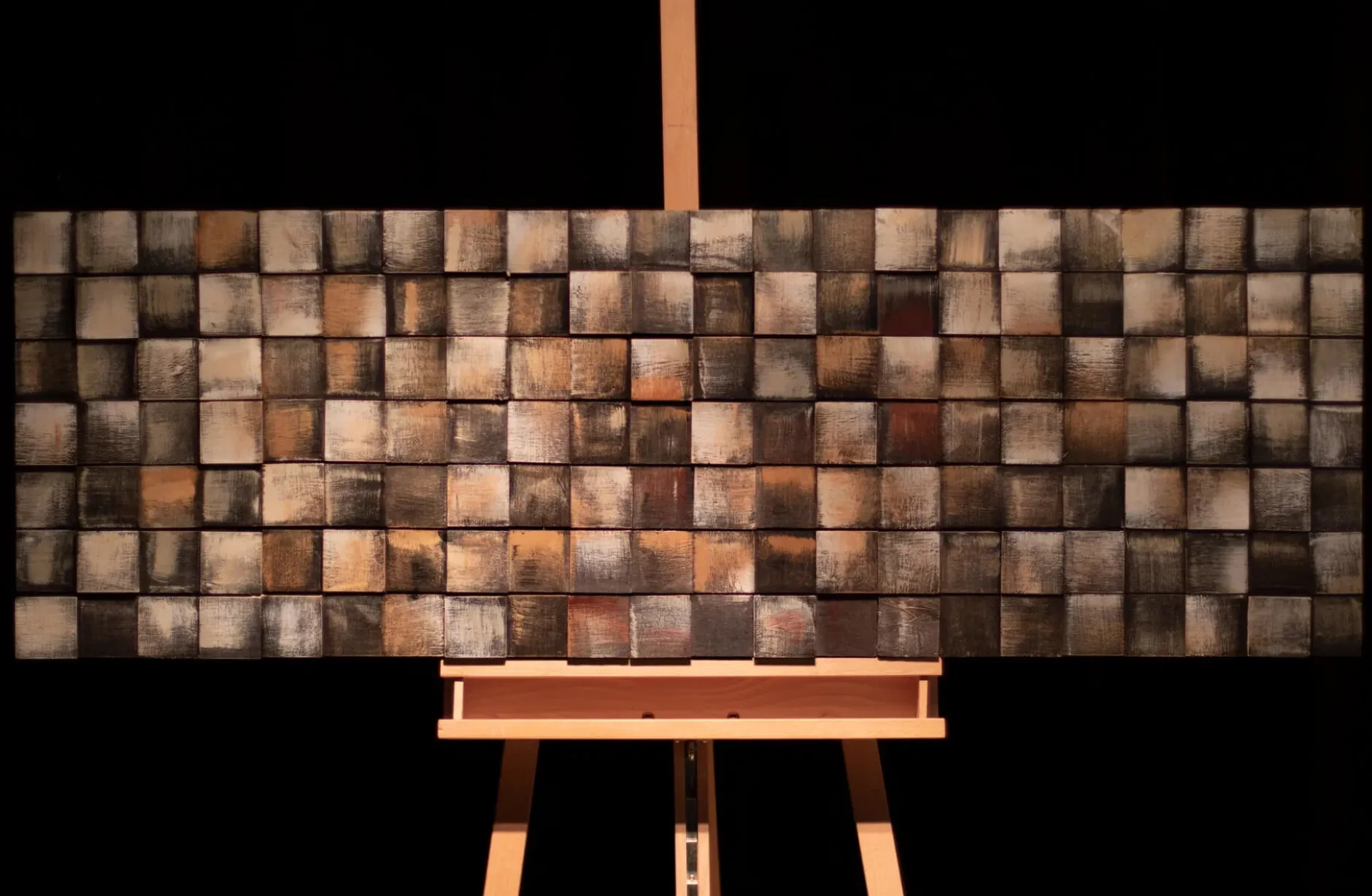 Holzbild 3D 'World beyond' 144x44x6cm