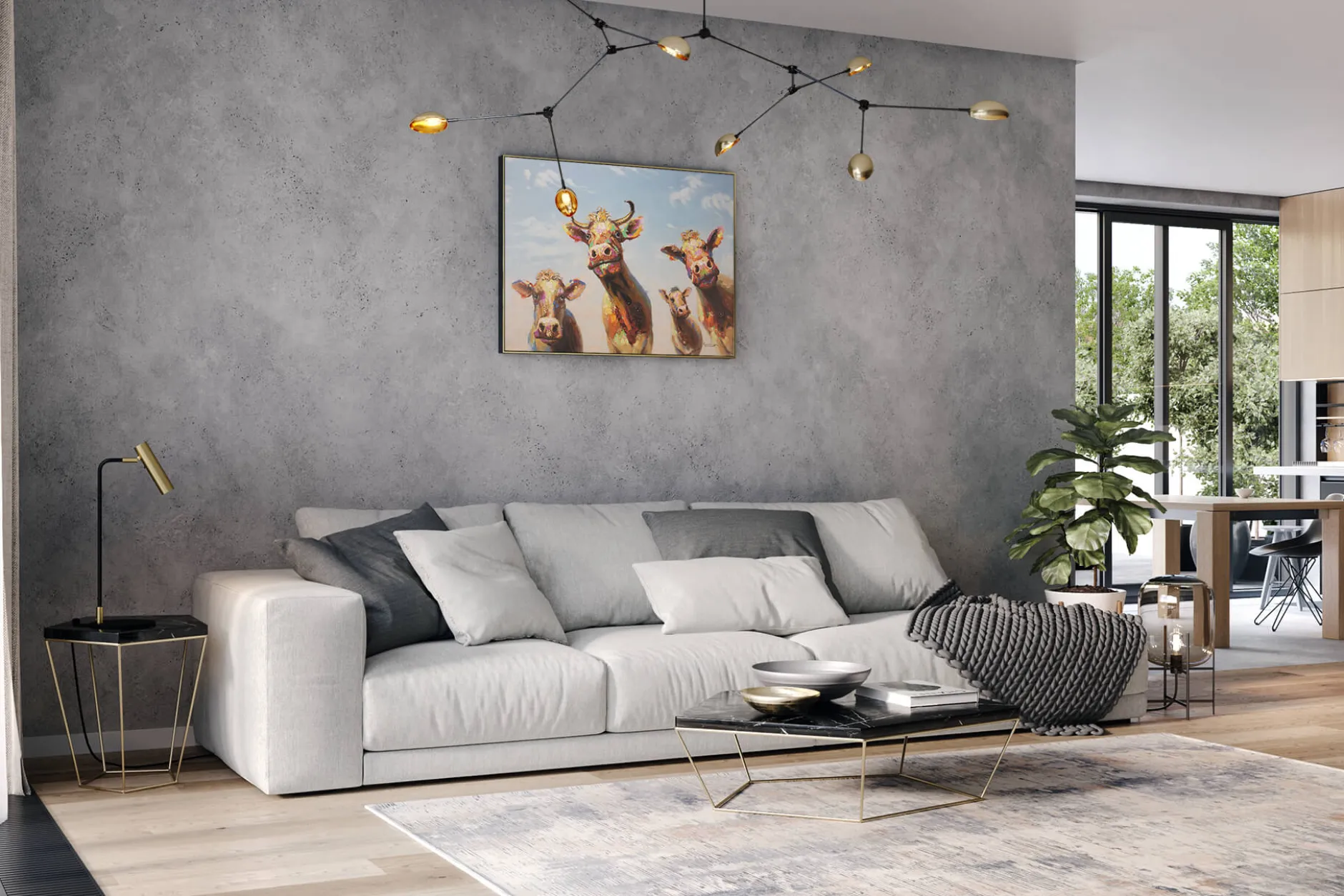 Kunstdruck 'Agathe und Freunde'