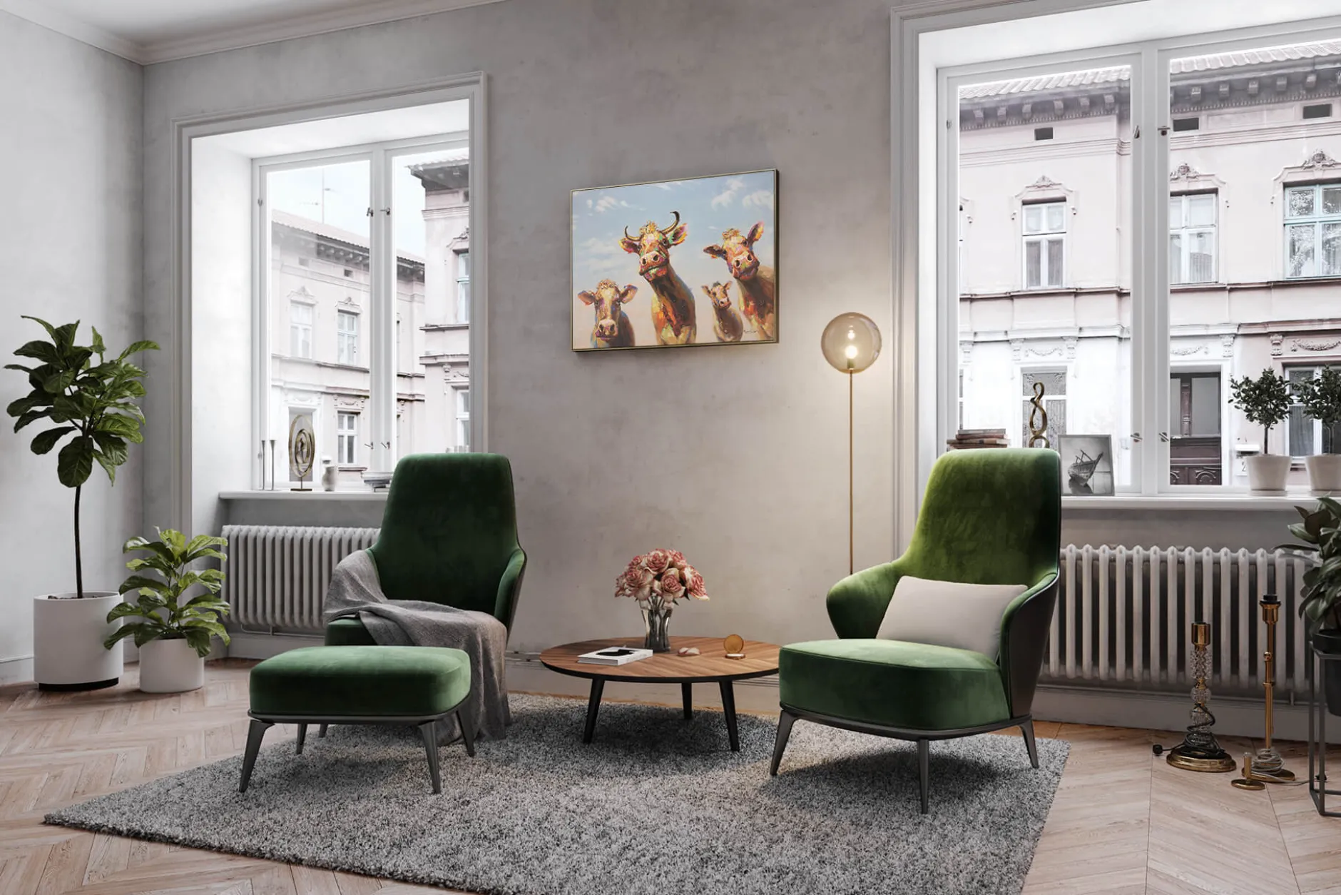 Kunstdruck 'Agathe und Freunde'