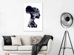 Kunstdruck auf Leinwand 'Abstract Profile Vertical'
