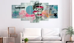 Kunstdruck auf Leinwand 'Ancient Head (5-teilig) Wide'