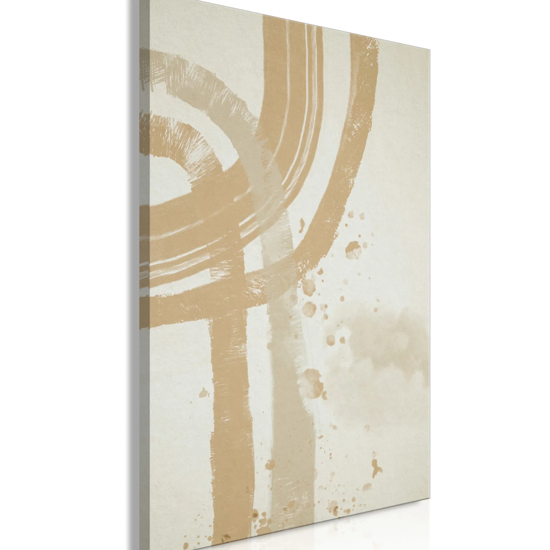 Kunstdruck auf Leinwand 'Beige Minimalism Vertical'