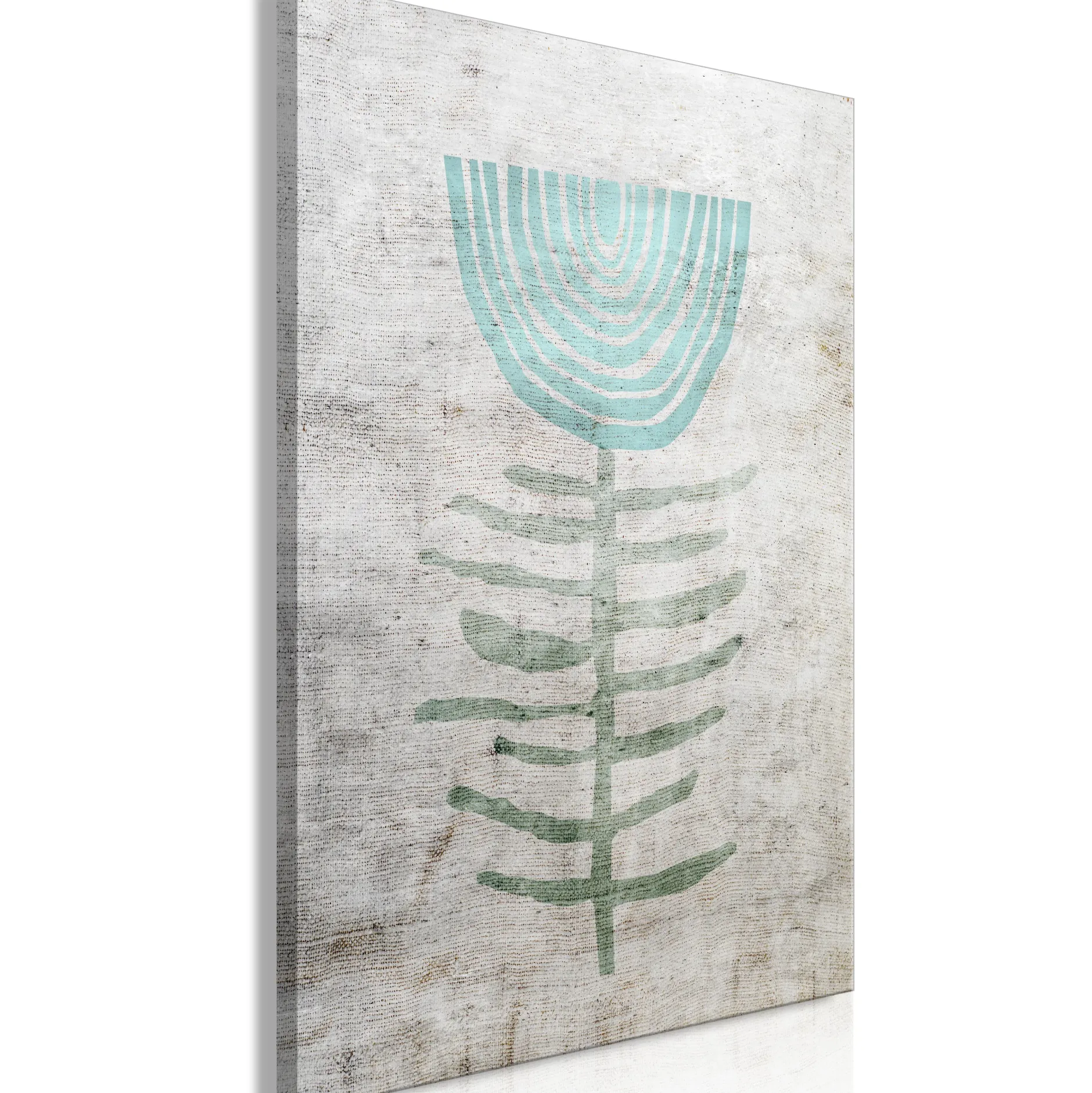 Kunstdruck auf Leinwand 'Blue Lily Vertical'