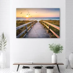 Kunstdruck auf Leinwand 'Boardwalk'