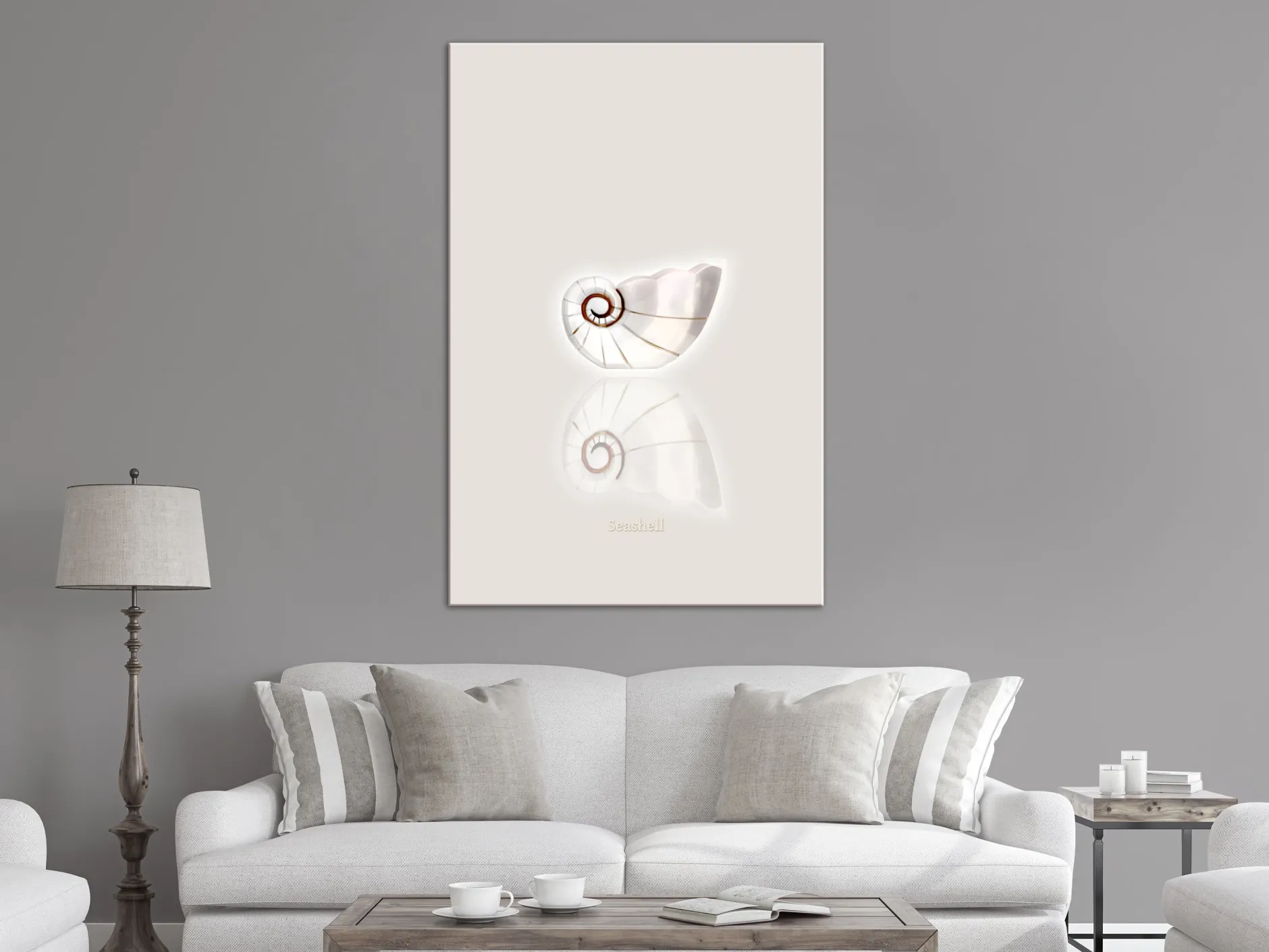 Kunstdruck auf Leinwand 'Ceramic Shell Vertical'