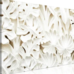 Kunstdruck auf Leinwand 'Ceramic Leaves Wide'