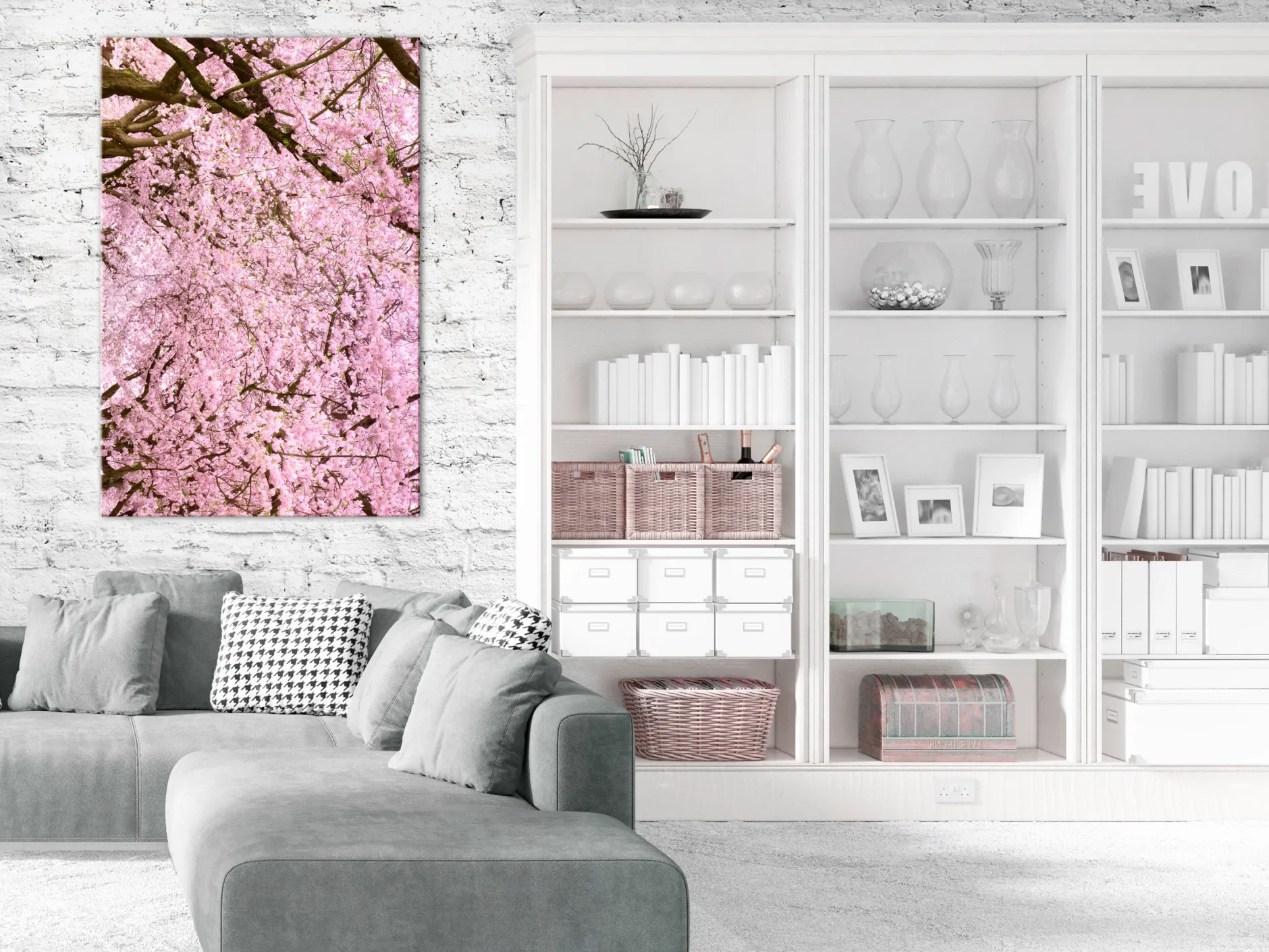 Kunstdruck auf Leinwand 'Cherry Tree Vertical'