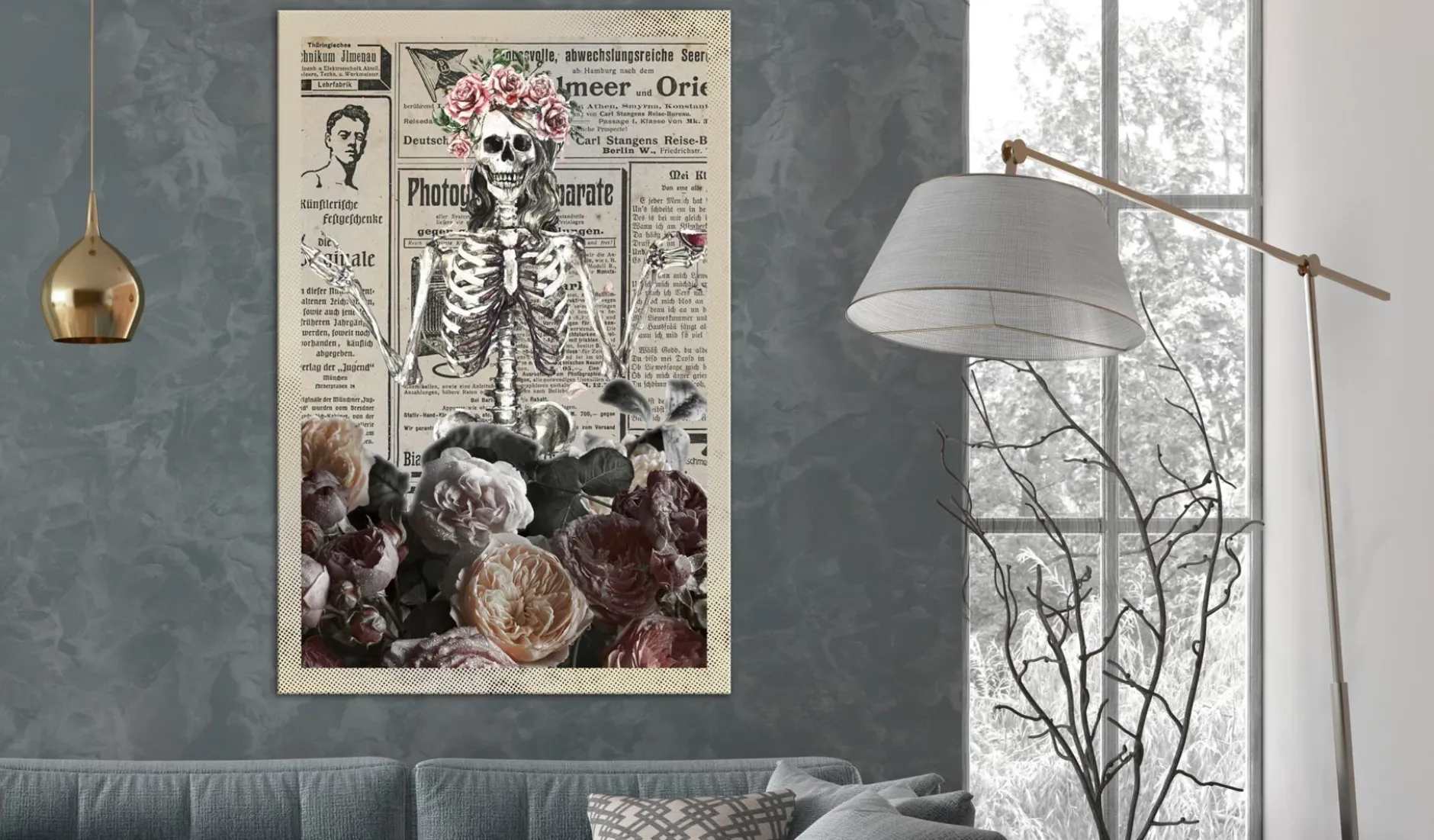 Kunstdruck auf Leinwand 'Death and Wine Vertical'