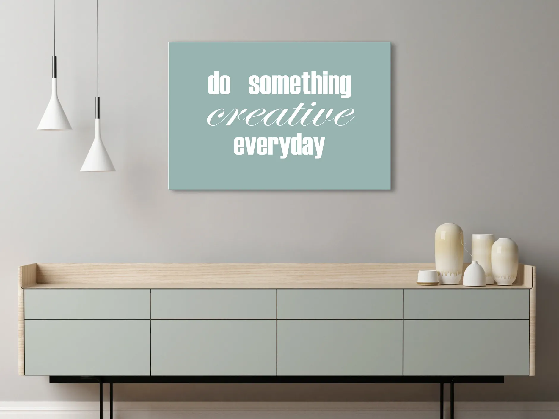 Kunstdruck auf Leinwand 'Do Something Creative Everyday Wide'