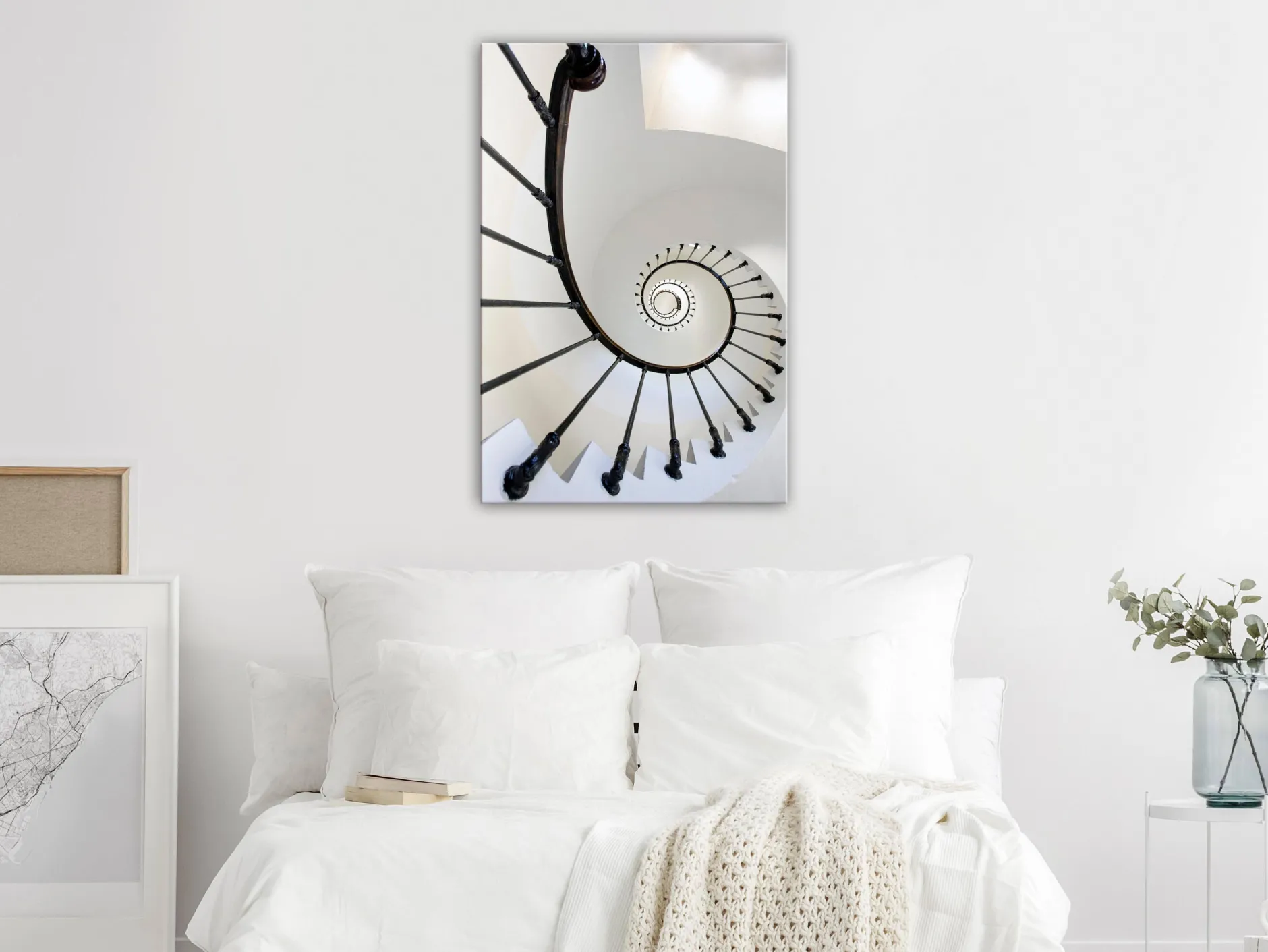 Kunstdruck auf Leinwand 'Endless Stairs Vertical'