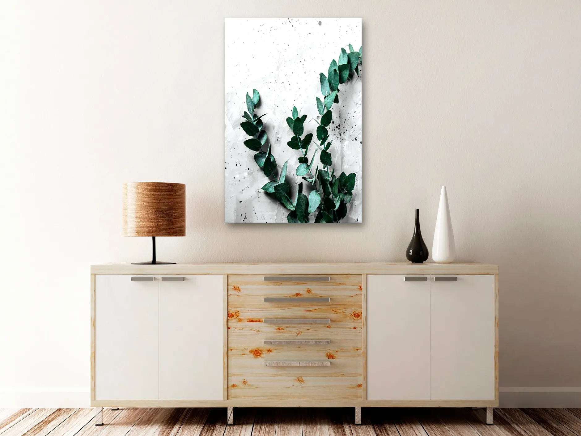 Kunstdruck auf Leinwand 'Eucalyptus Scent Vertical'