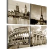 Kunstdruck auf Leinwand 'European Capitals'