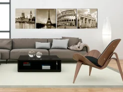 Kunstdruck auf Leinwand 'European Capitals'