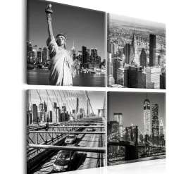 Kunstdruck auf Leinwand 'Faces of New York'