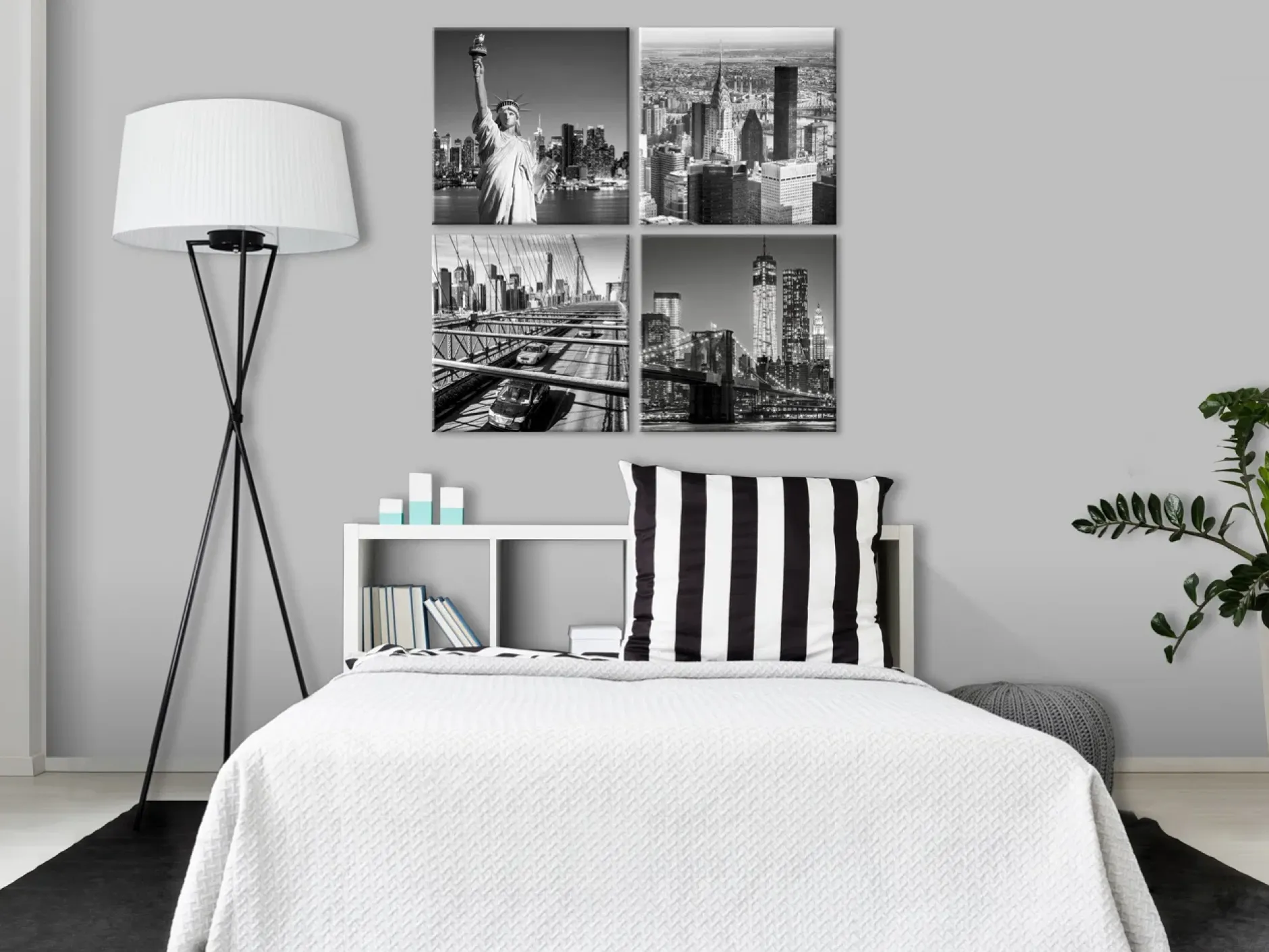 Kunstdruck auf Leinwand 'Faces of New York'