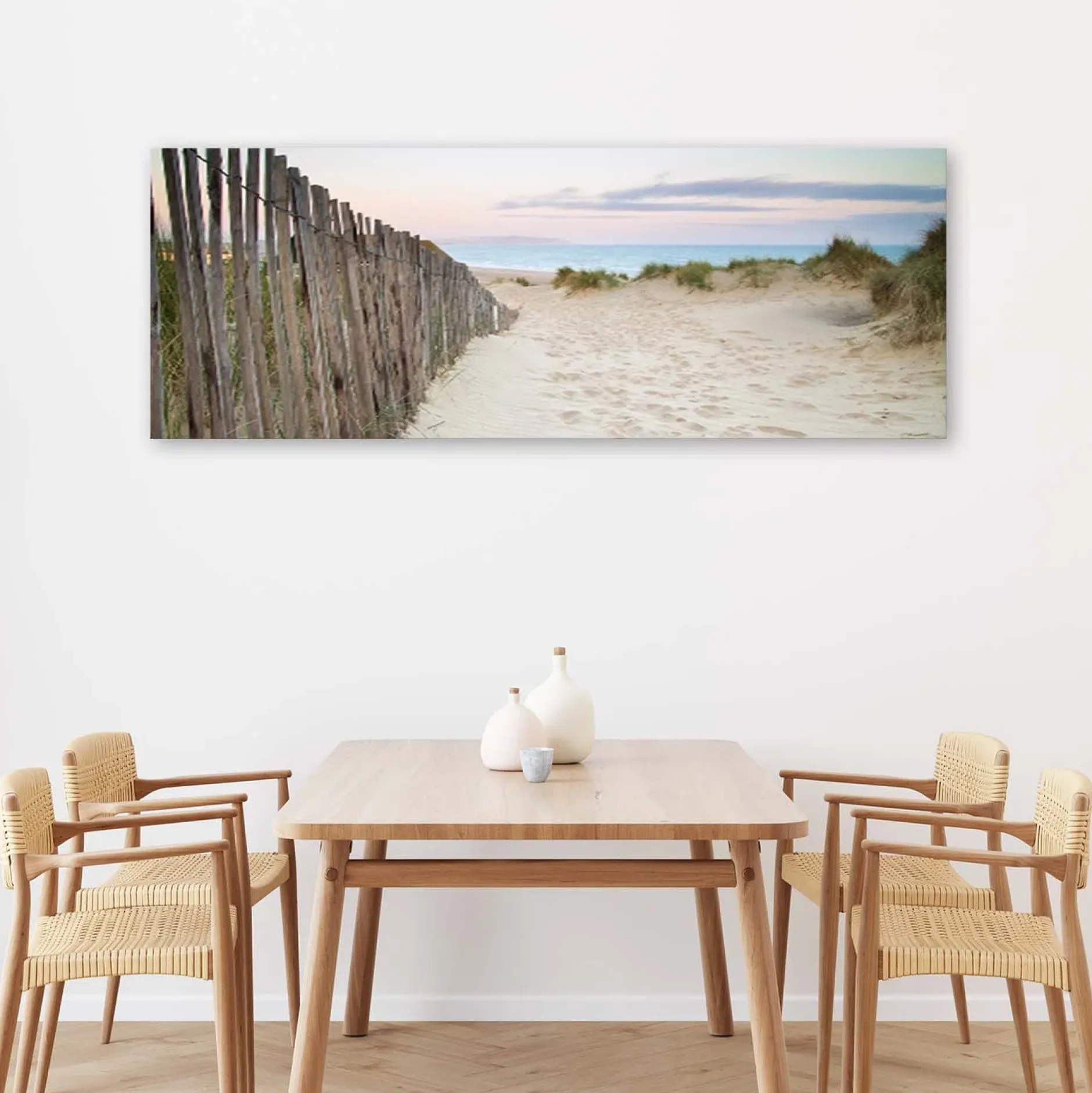 Kunstdruck auf Leinwand 'Fence Trail'