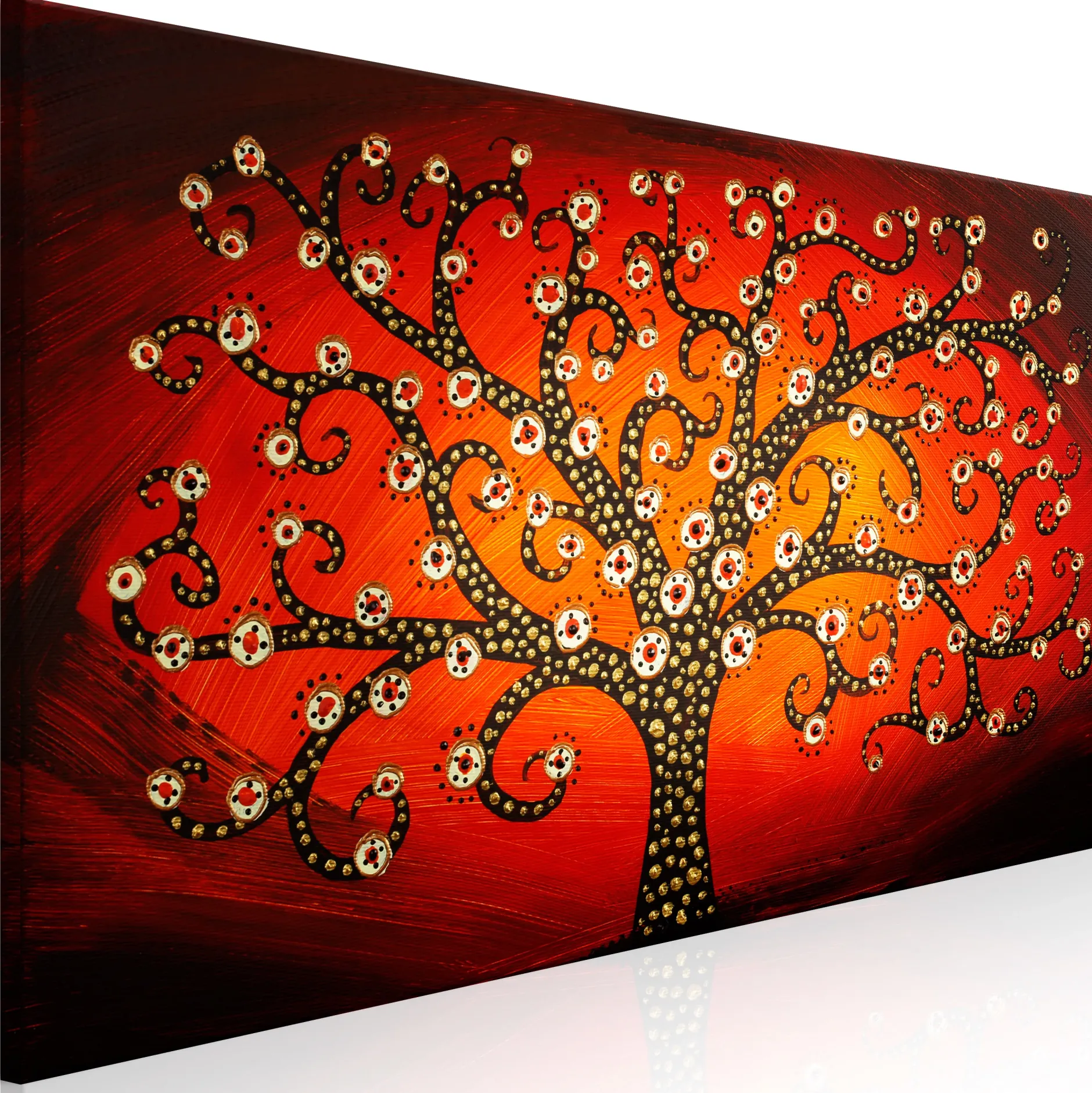 Kunstdruck auf Leinwand 'Fiery Tree Narrow'