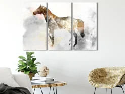 Kunstdruck auf Leinwand 'Fiery Steed (3-teilig)'