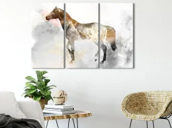 Kunstdruck auf Leinwand 'Fiery Steed (3-teilig)'