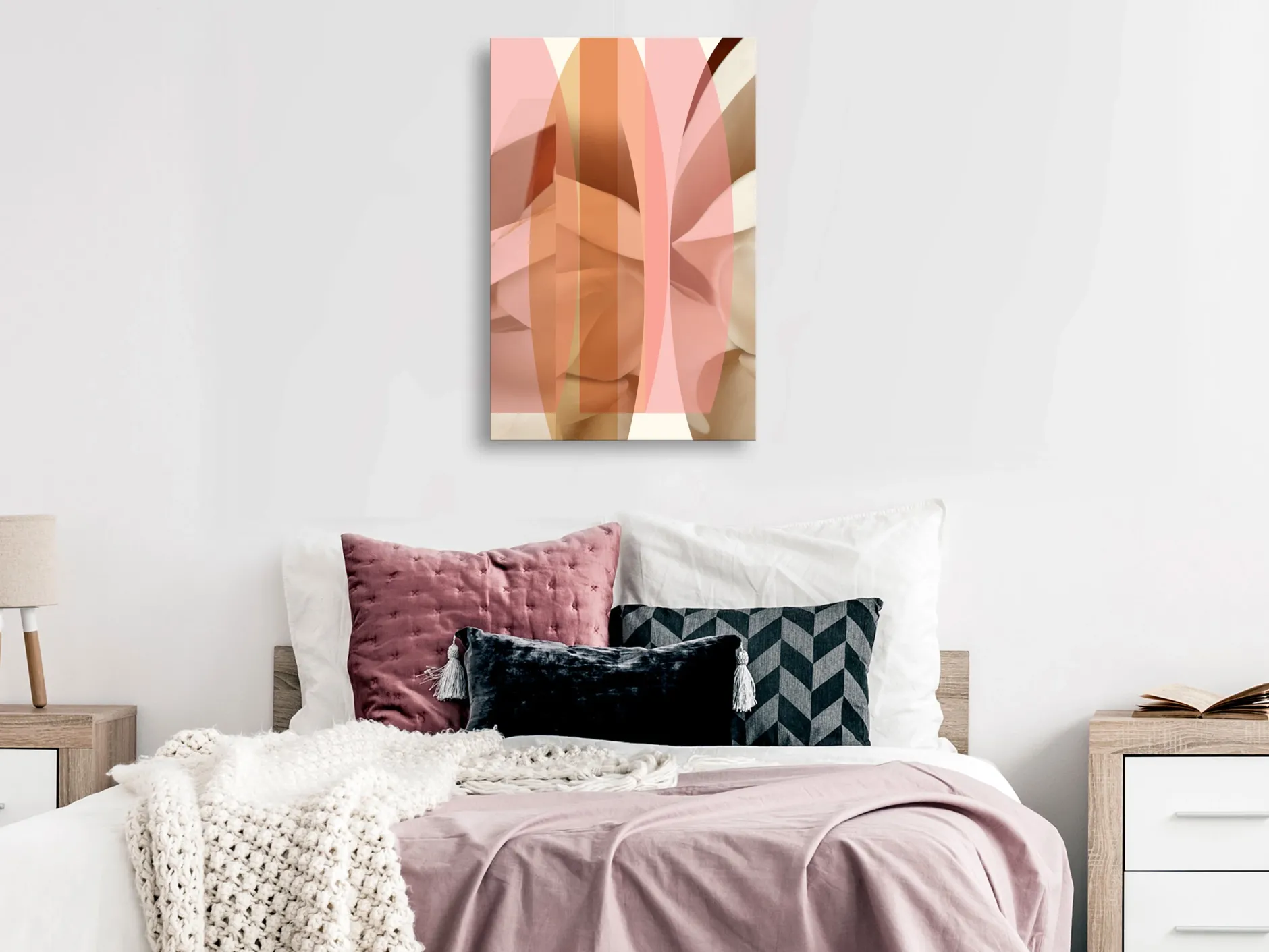 Kunstdruck auf Leinwand 'Floral Kaleidoscope Vertical'
