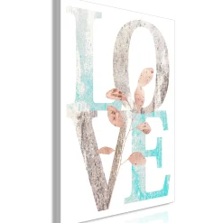 Kunstdruck auf Leinwand 'Flourishing Letters Vertical'