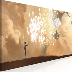 Kunstdruck auf Leinwand 'Fluttering Balloons Narrow'