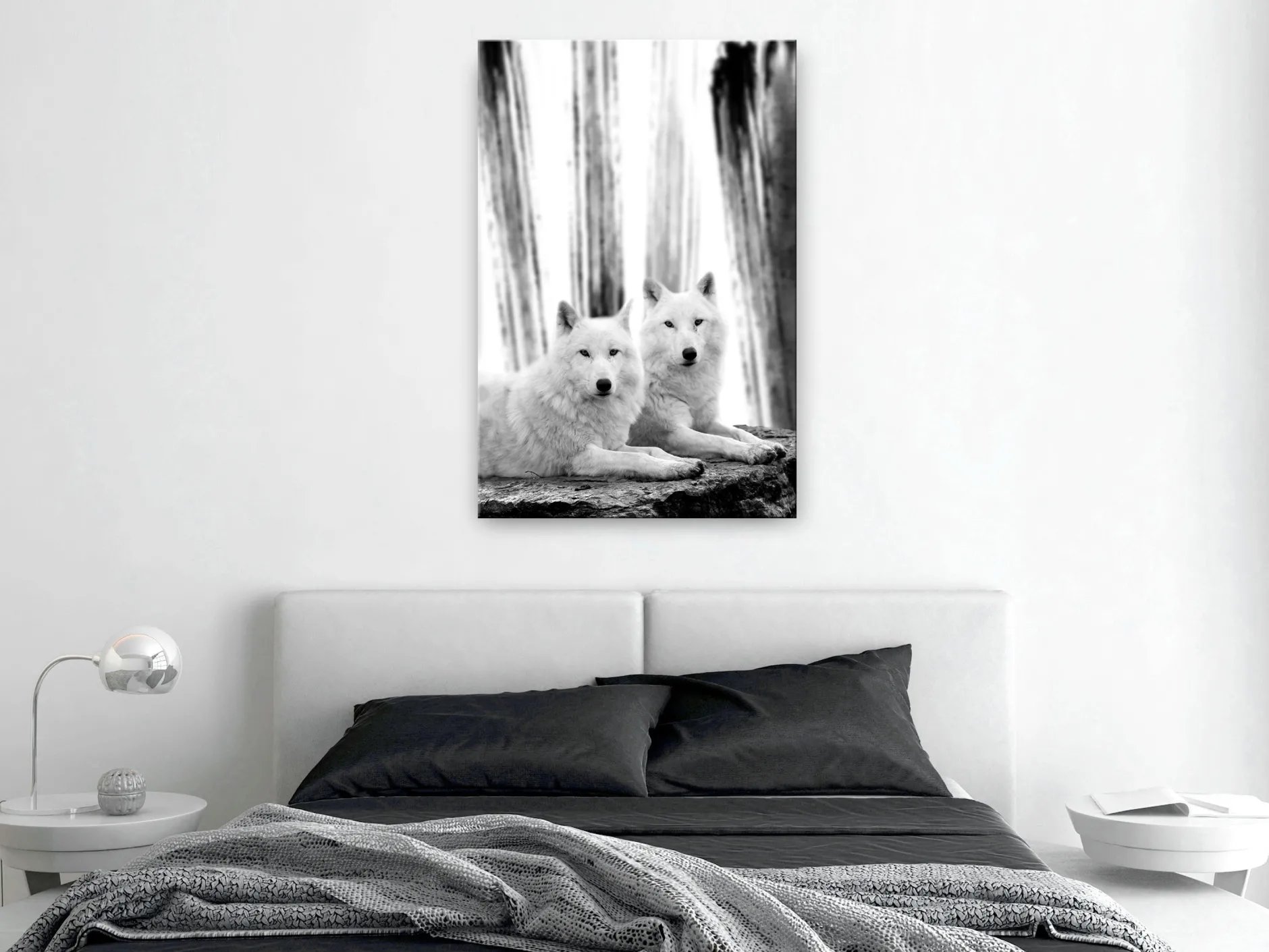 Kunstdruck auf Leinwand 'Forest Love Vertical'