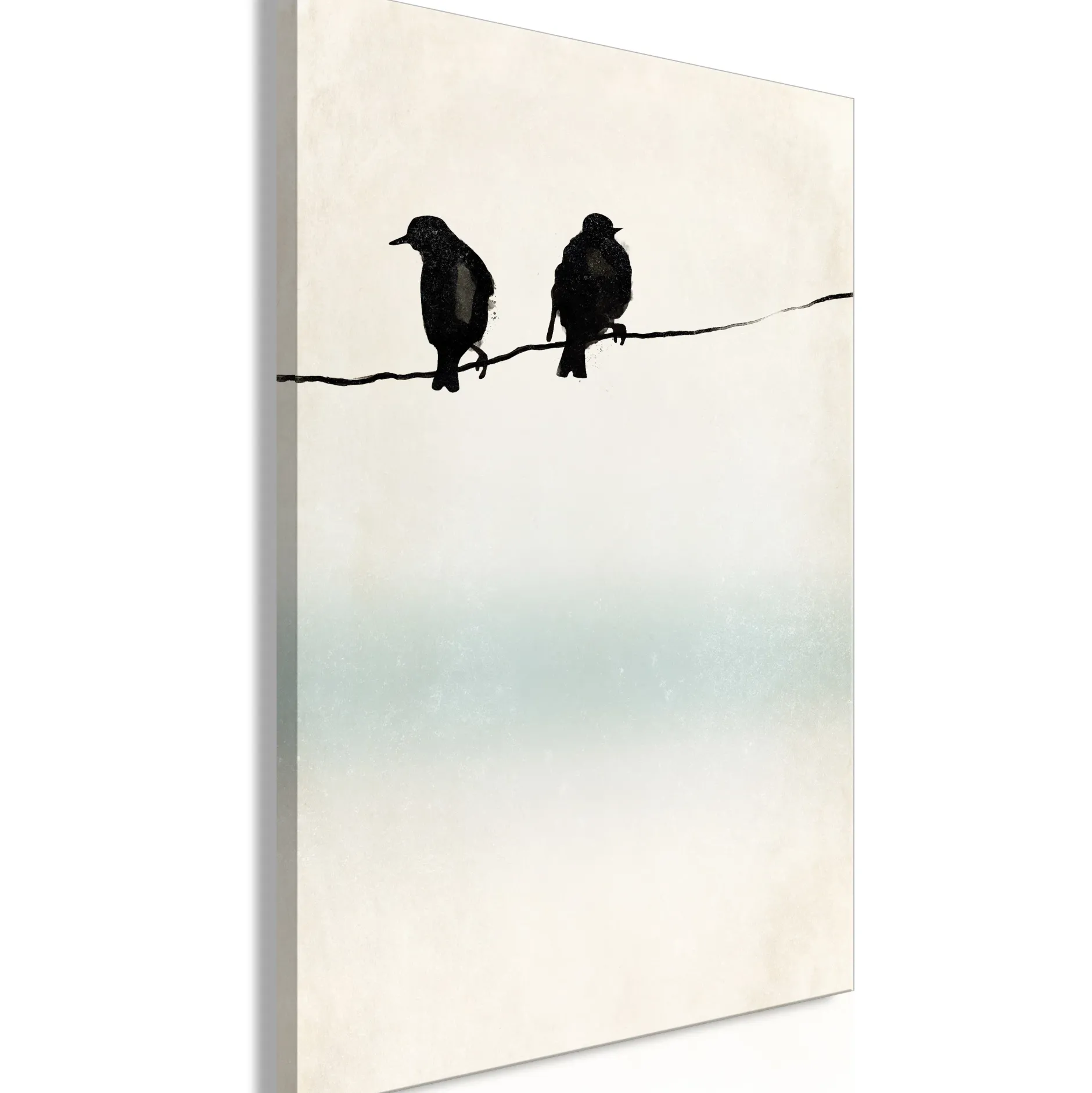 Kunstdruck auf Leinwand 'Frozen Sparrows Vertical'