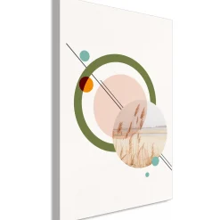 Kunstdruck auf Leinwand 'Geometric Landscape Vertical'