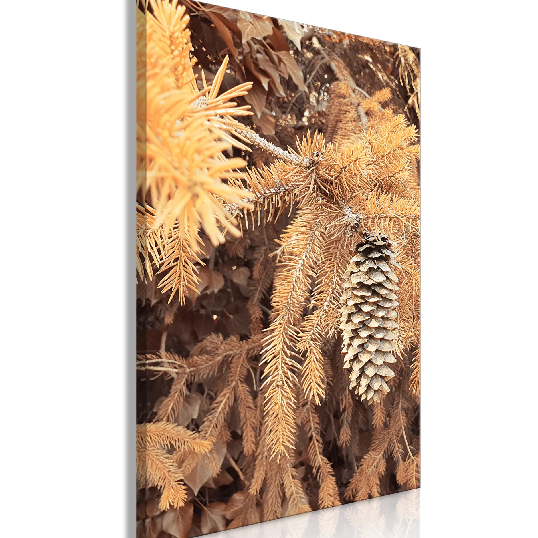 Kunstdruck auf Leinwand 'Golden Cone Vertical'