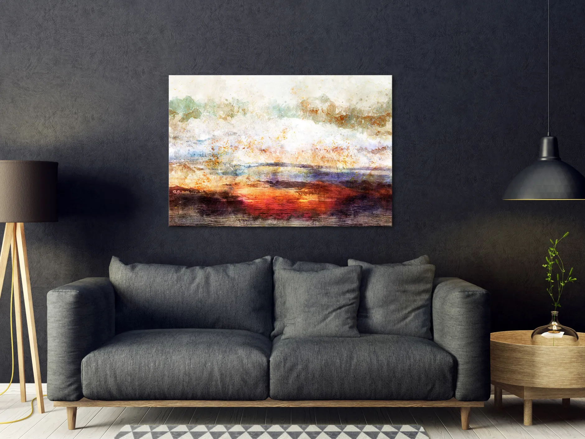 Kunstdruck auf Leinwand 'Gold Rush Wide'