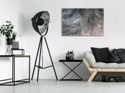 Kunstdruck auf Leinwand 'Grey Feather Wide'