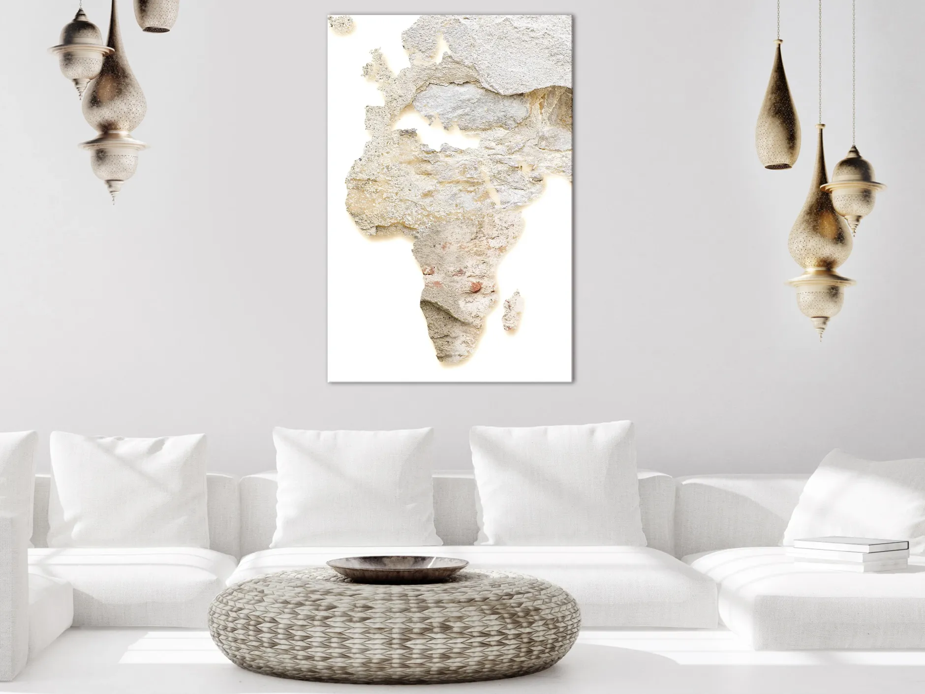 Kunstdruck auf Leinwand 'Hot Continent Vertical'