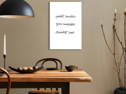 Kunstdruck auf Leinwand 'Joy and Love Vertical'
