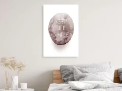Kunstdruck auf Leinwand 'Keep Life Simple Vertical'