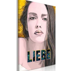 Kunstdruck auf Leinwand 'Liebe Vertical'