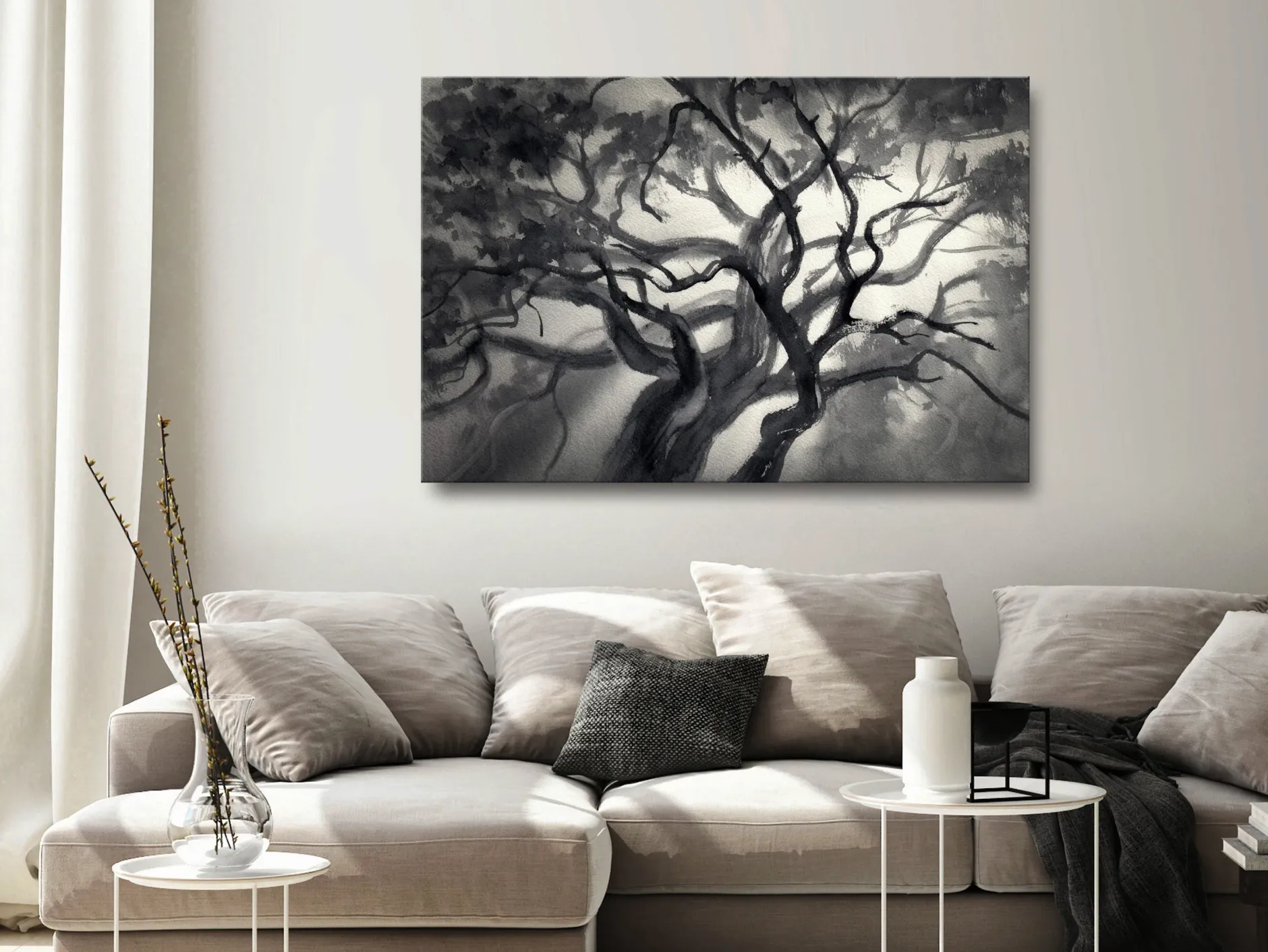 Kunstdruck auf Leinwand 'Lighted Branches Wide'