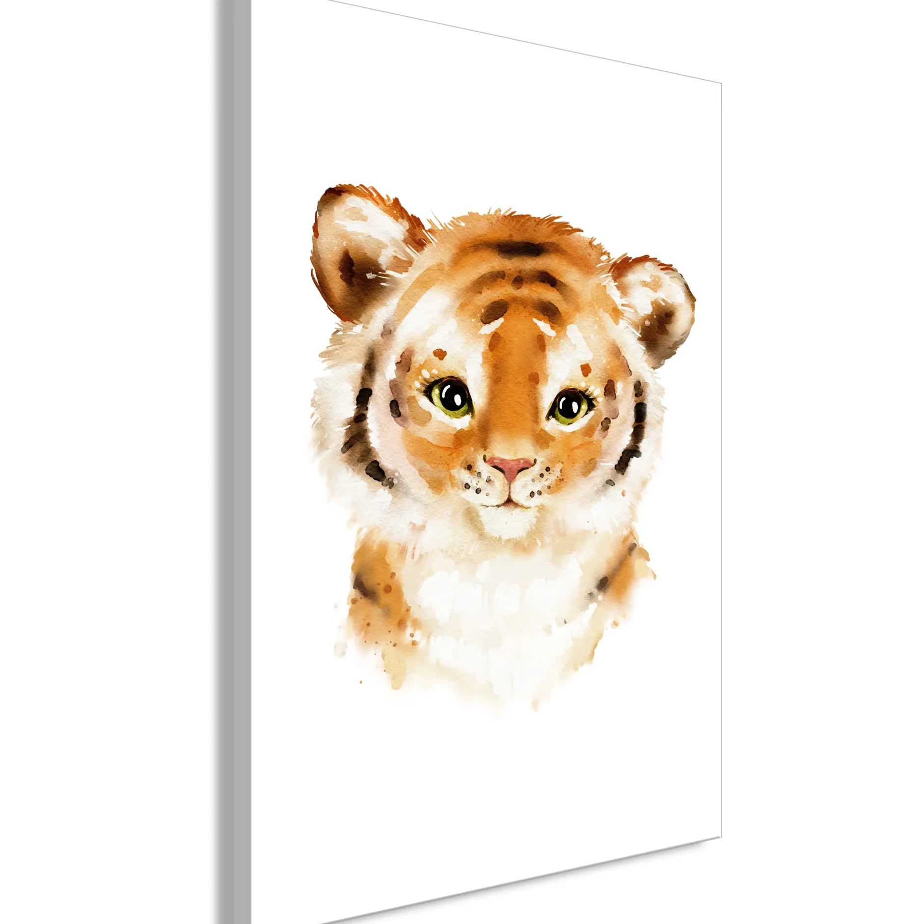 Kunstdruck auf Leinwand 'Little Tiger Vertical'