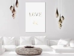 Kunstdruck auf Leinwand 'Love Is Strength Vertical'