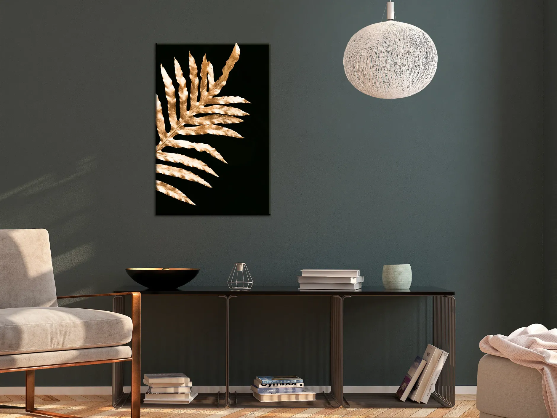 Kunstdruck auf Leinwand 'Magic Fern Vertical'