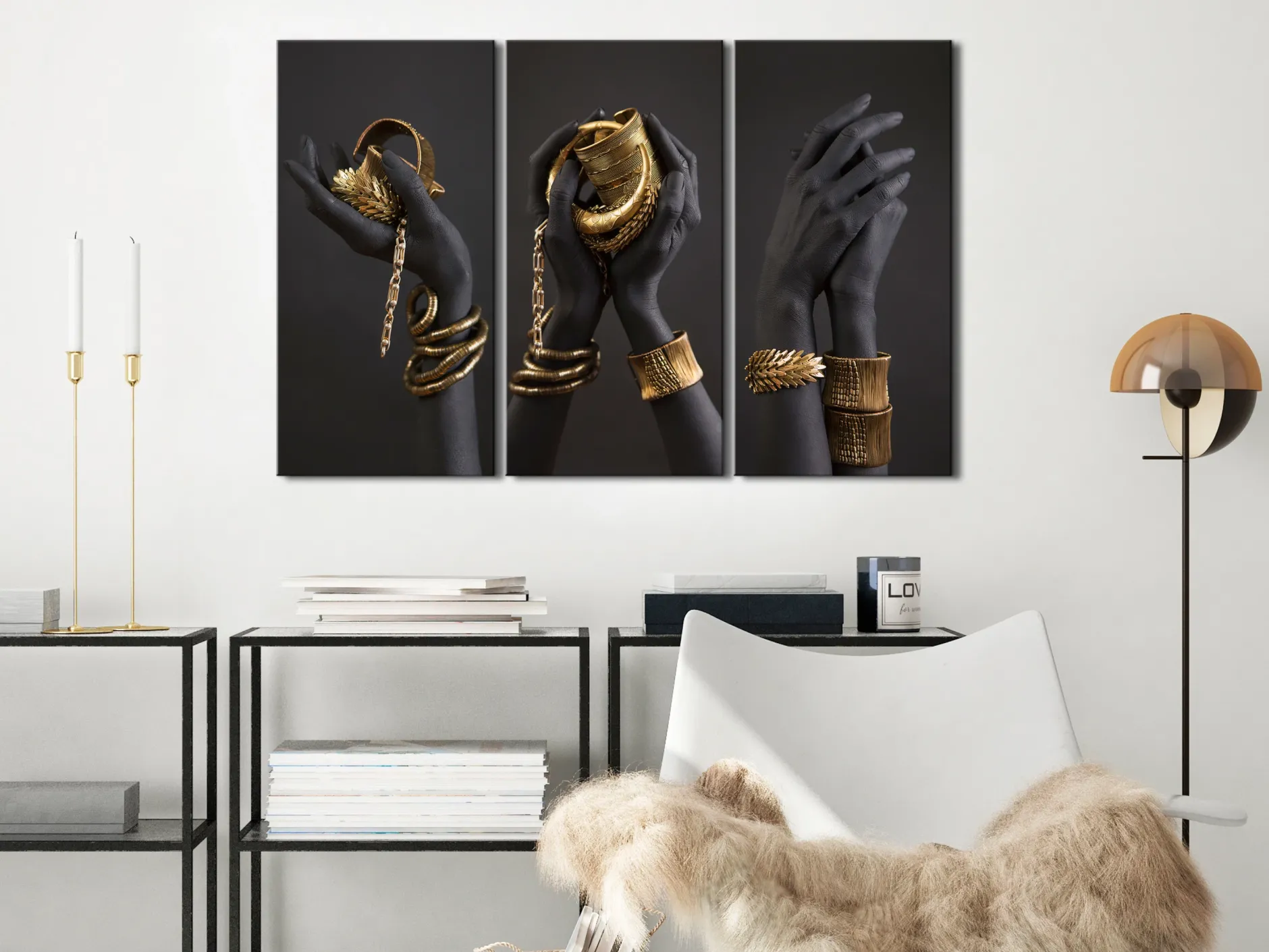 Kunstdruck auf Leinwand 'Midass Touch (3-teilig)'