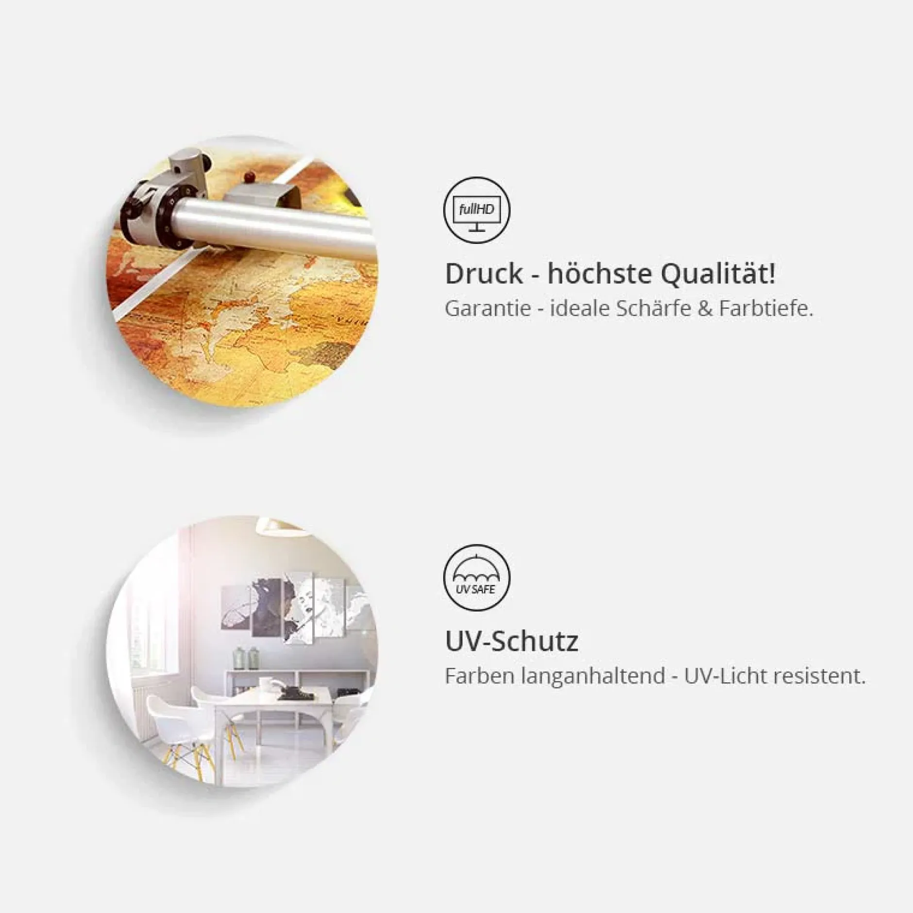 Kunstdruck auf Leinwand 'Mountain Planet Vertical'