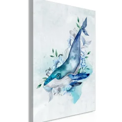 Kunstdruck auf Leinwand 'Mr. Whale Vertical'