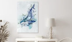 Kunstdruck auf Leinwand 'Mr. Whale Vertical'