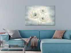 Kunstdruck auf Leinwand 'Ocean Flowers Wide'