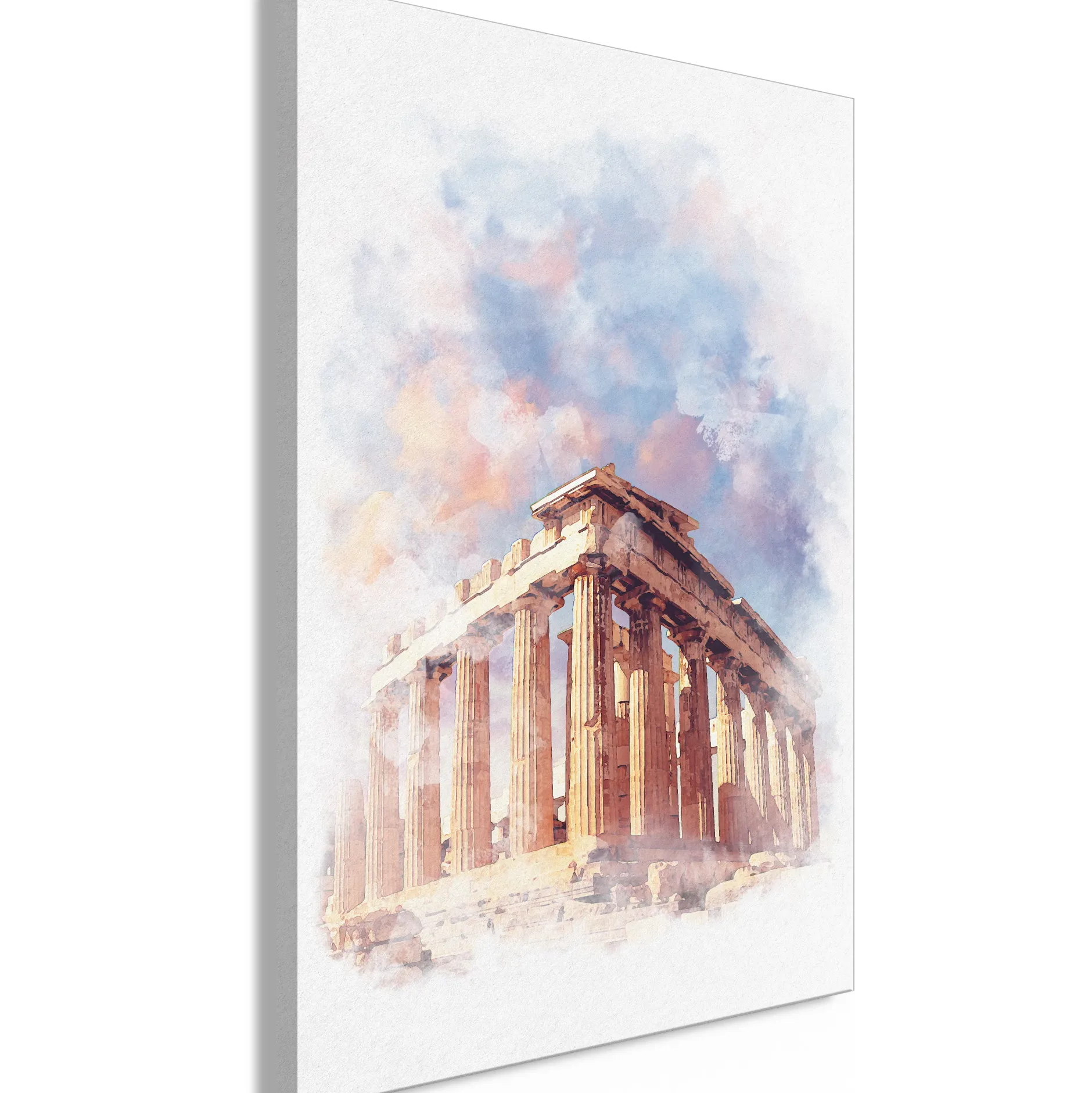 Kunstdruck auf Leinwand 'Painted Parthenon Vertical'
