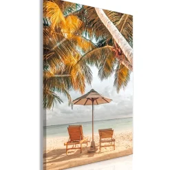 Kunstdruck auf Leinwand 'Palm Umbrella Vertical'