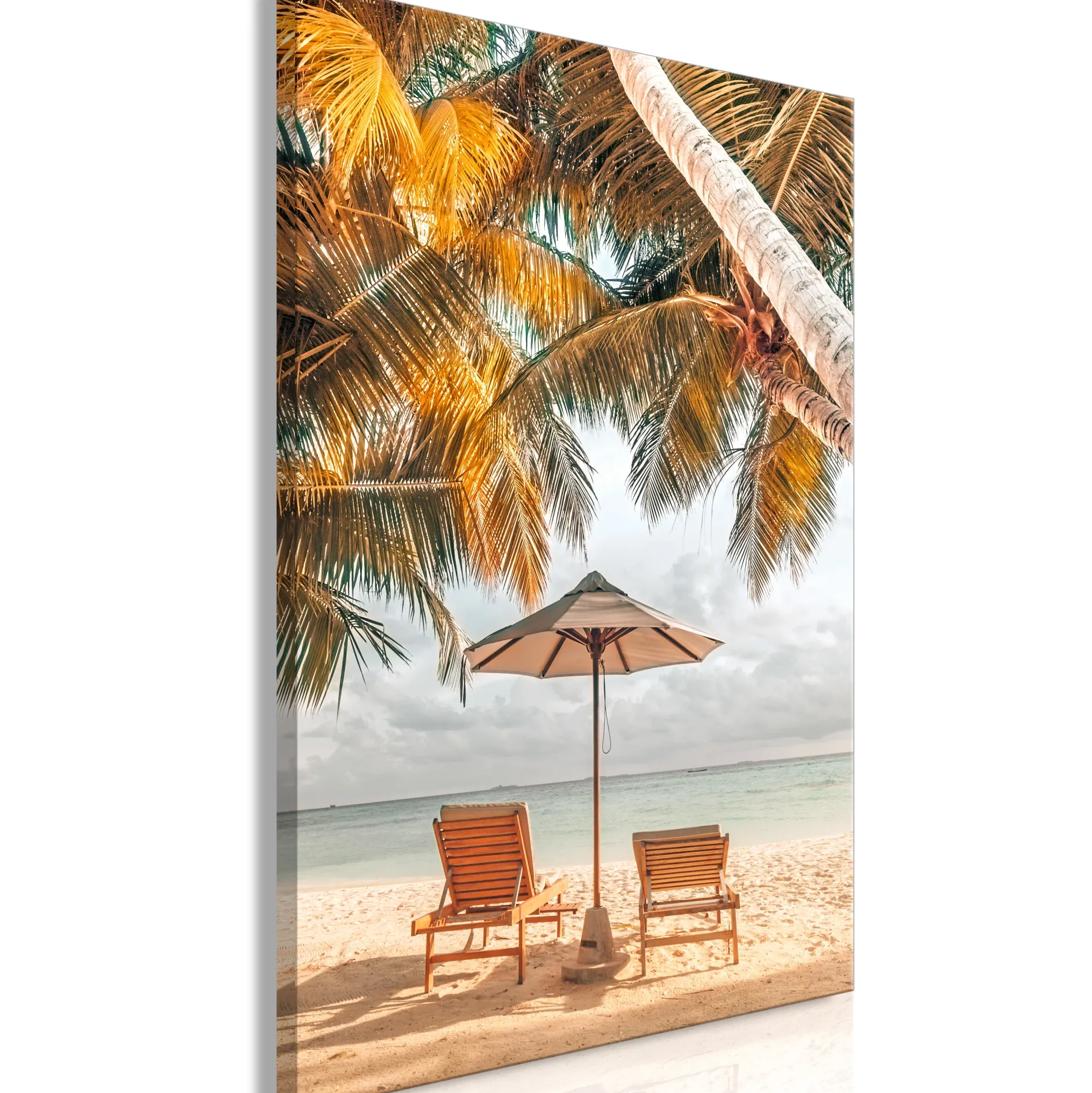 Kunstdruck auf Leinwand 'Palm Umbrella Vertical'