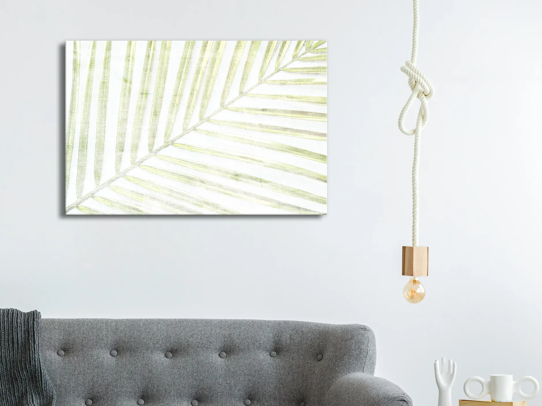 Kunstdruck auf Leinwand 'Palm Leaf Wide'